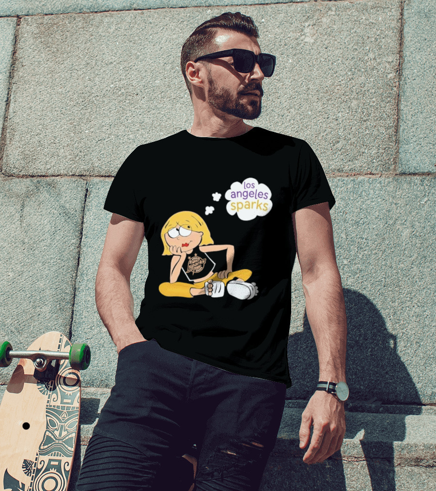 Los Angeles Sparks WNBA Blonde Girl With Astronaut Thought Bubble T-Shirt