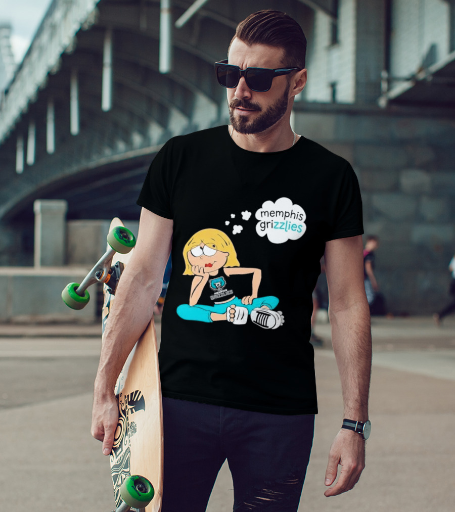 Memphis Grizzlies NBA Cartoon Blonde Girl Daydreaming Thought Bubble T-Shirt