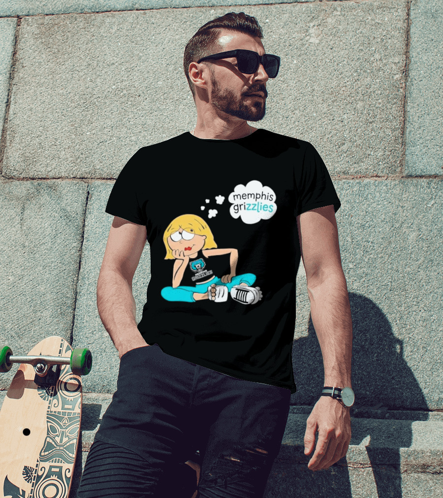 Memphis Grizzlies NBA Cartoon Blonde Girl Daydreaming Thought Bubble T-Shirt