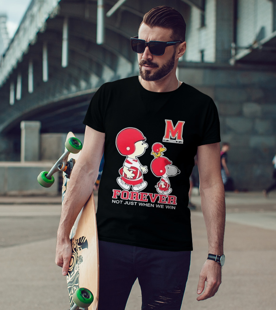 Charlie Brown And Snoopy Forever Loyalty Maryland Terrapins Fan T-Shirt