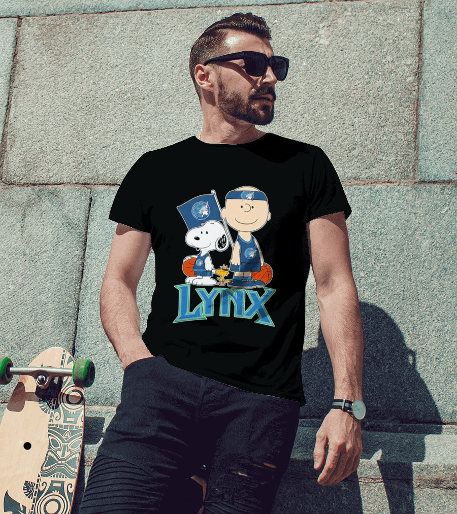 Minnesota Lynx Snoopy Charlie Brown WNBA Basketball Woodstock T-Shirt