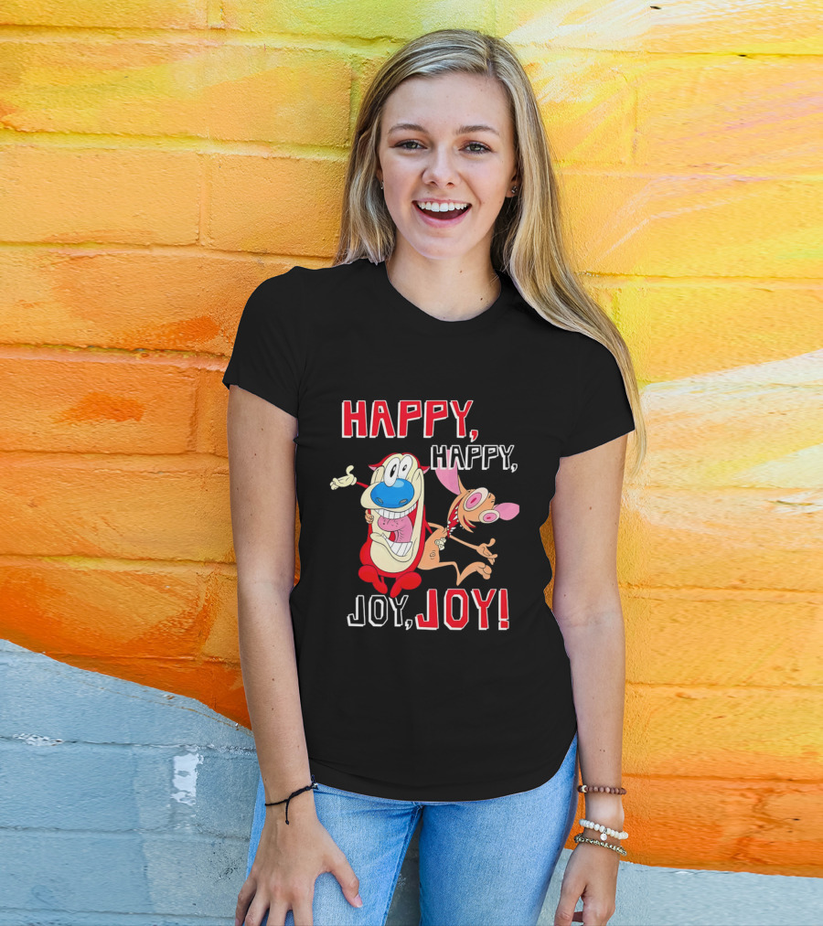 Happy Happy Joy Joy Ren Stimpy Characters T-Shirt