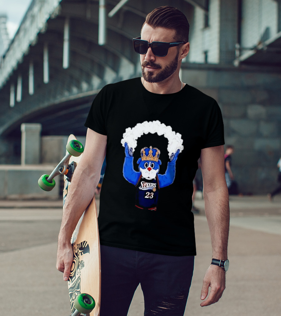 Philadelphia 76ers Franklin The Dog Mascot With Crown NBA 23 Play The Suns T-Shirt