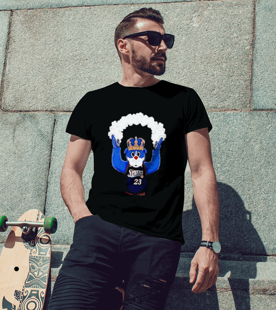 Philadelphia 76ers Franklin The Dog Mascot With Crown NBA 23 Play The Suns T-Shirt