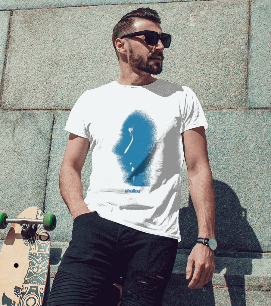 Ambient Inks Shallou Silhouette Blue Profile T-Shirt