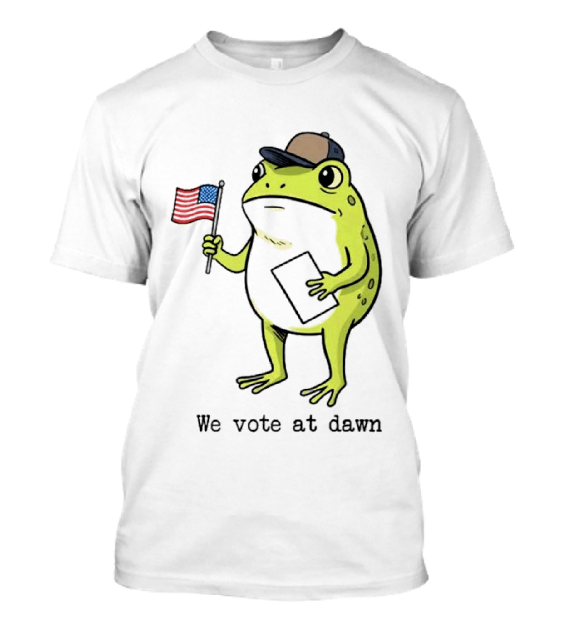 American Frog With Flag We Vote At Dawn T-Shirt