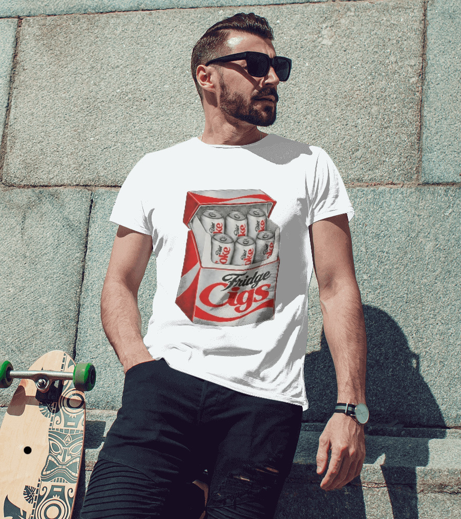 Fridge Cigs Box With Diet Coke Cans T-Shirt
