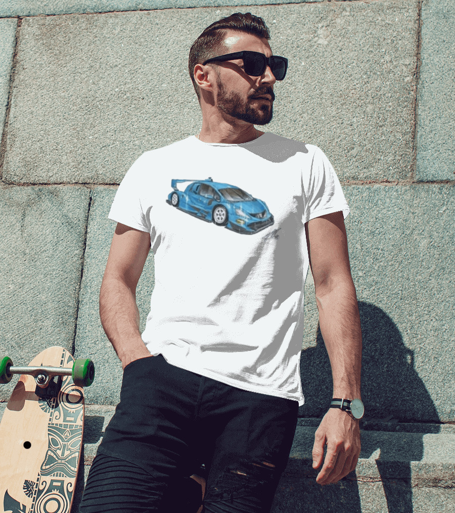 Grentperez Fig Blue Race Car T-Shirt