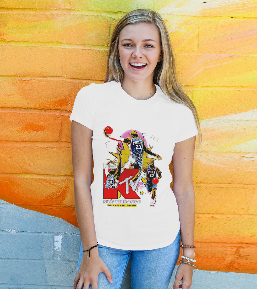 King Television Philadelphia 23 Philadelphia 76ers NBA KTV MTV Live T-Shirt