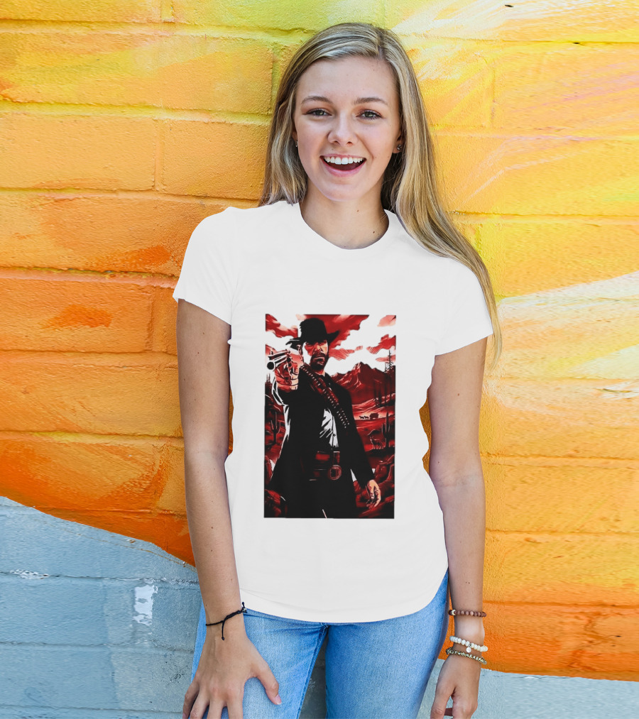 Red Dead Redemption 2 Cowboy Illustration Best Game Ever Made T-Shirt