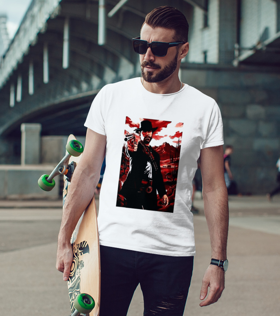 Red Dead Redemption 2 Cowboy Illustration Best Game Ever Made T-Shirt