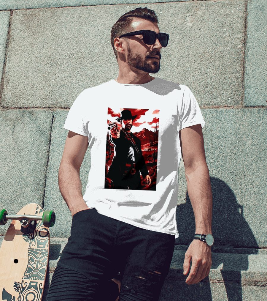 Red Dead Redemption 2 Cowboy Illustration Best Game Ever Made T-Shirt