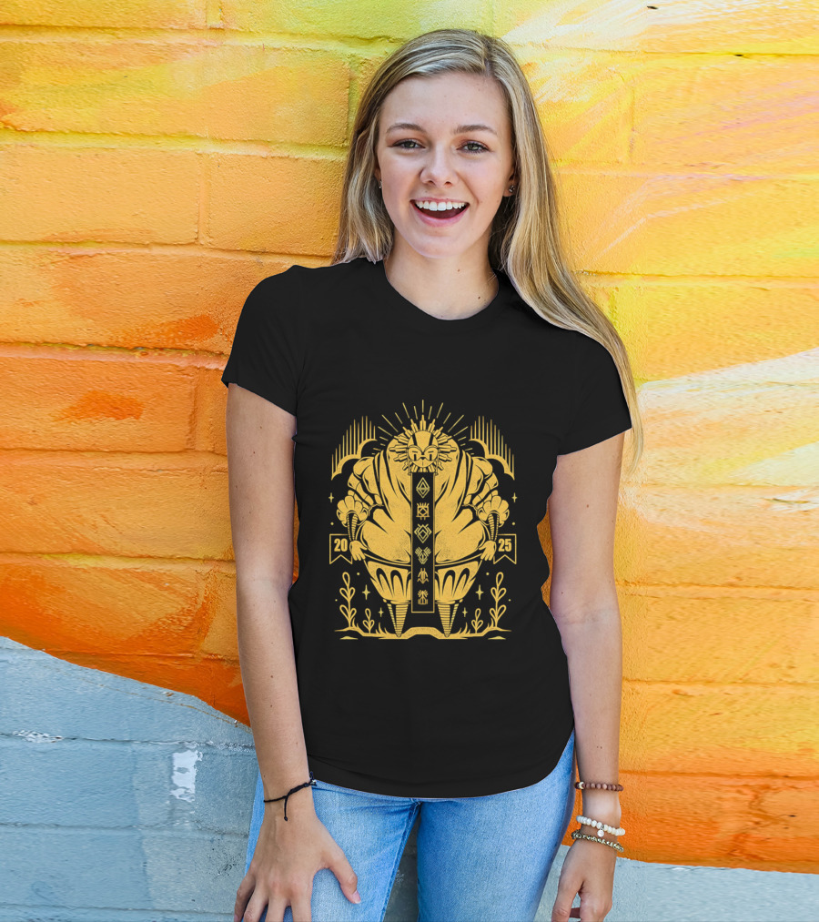 2025 Sun God Symbols Ornate Geometric Motif T-Shirt