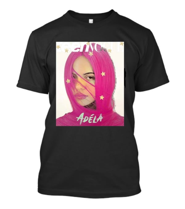Teen Vogue Cover Adéla Pink Hair Star Accents T-Shirt
