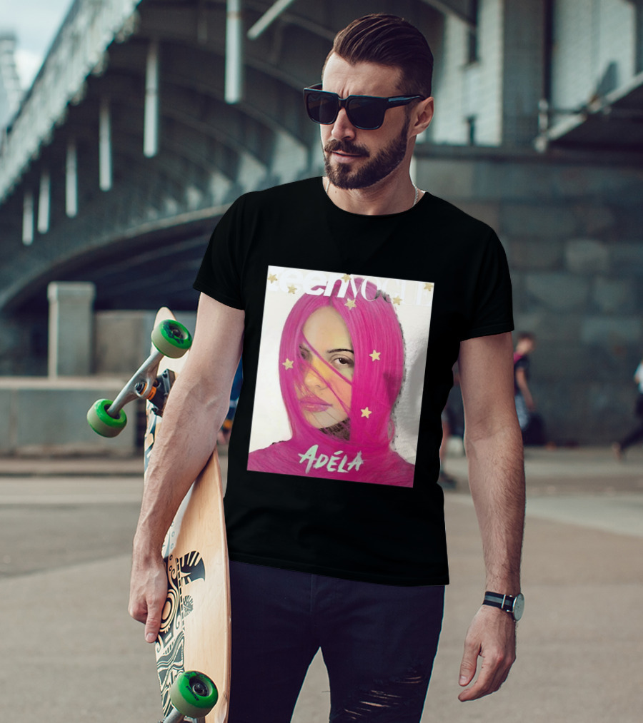 Teen Vogue Cover Adéla Pink Hair Star Accents T-Shirt