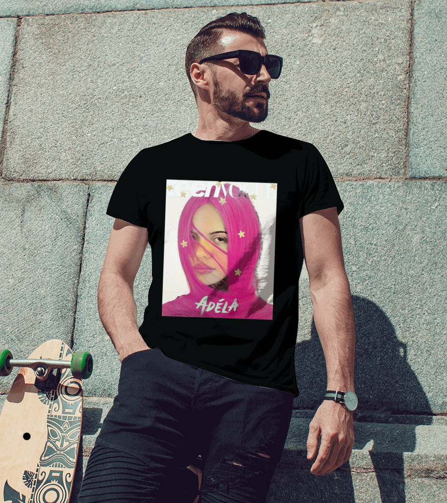 Teen Vogue Cover Adéla Pink Hair Star Accents T-Shirt