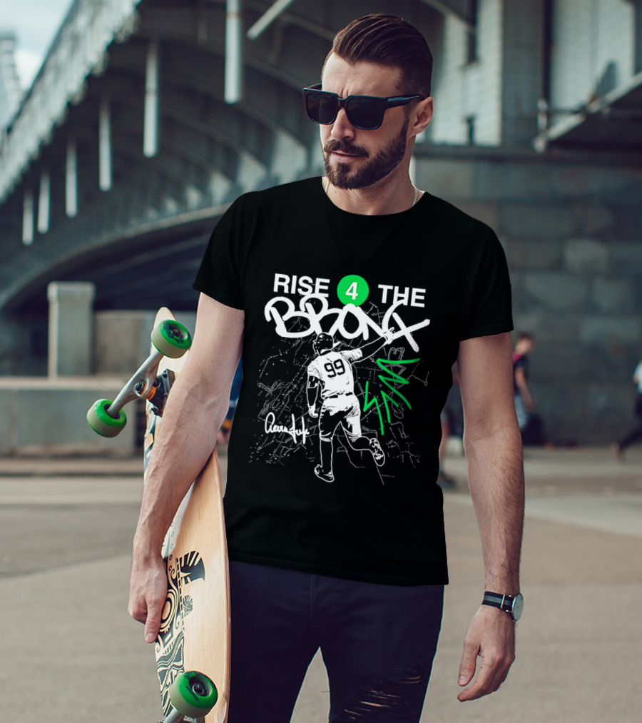 Rise 4 The Bronx Aaron Judge 99 Baseball Graffiti T-Shirt