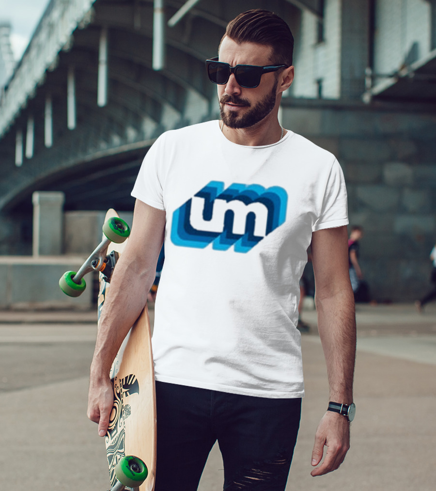 Umphrey's Mcgee Triple Wide Youth UM Overlapping Blue Letters T-Shirt