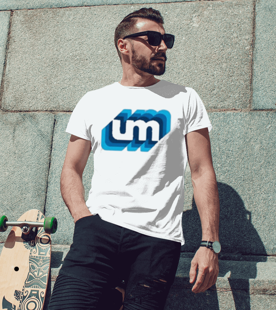 Umphrey's Mcgee Triple Wide Youth UM Overlapping Blue Letters T-Shirt