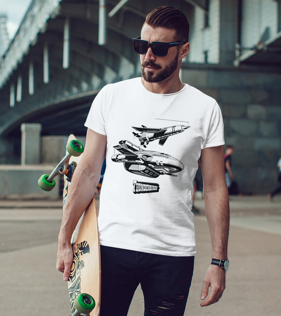 Thunderbirds Rocket Spacecraft Flying Line T-Shirt
