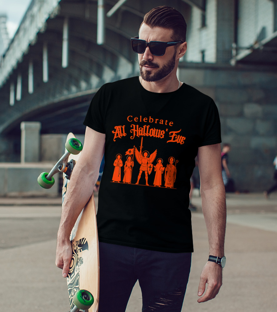 Celebrate All Hallows' Eve Catholic Saints Michael Joan Of Arc T-Shirt