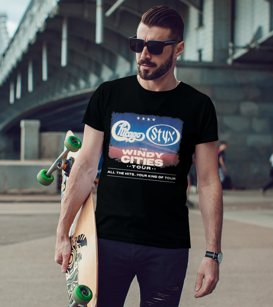 Chicago Styx The Windy Cities Tour All The Hits Your Kind Of Tour T-Shirt
