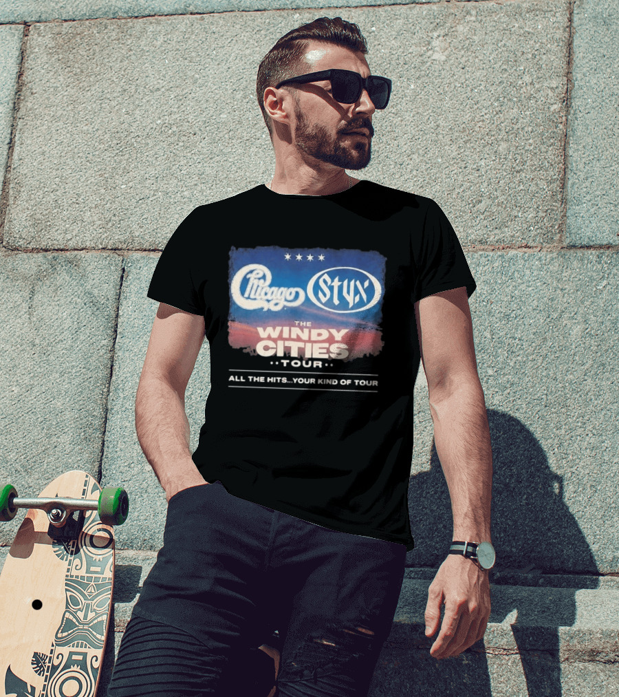 Chicago Styx The Windy Cities Tour All The Hits Your Kind Of Tour T-Shirt