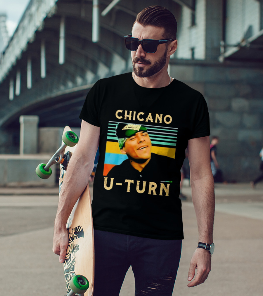 Chicano U Turn Sunset Stripes Smiling Man Bandana T-Shirt