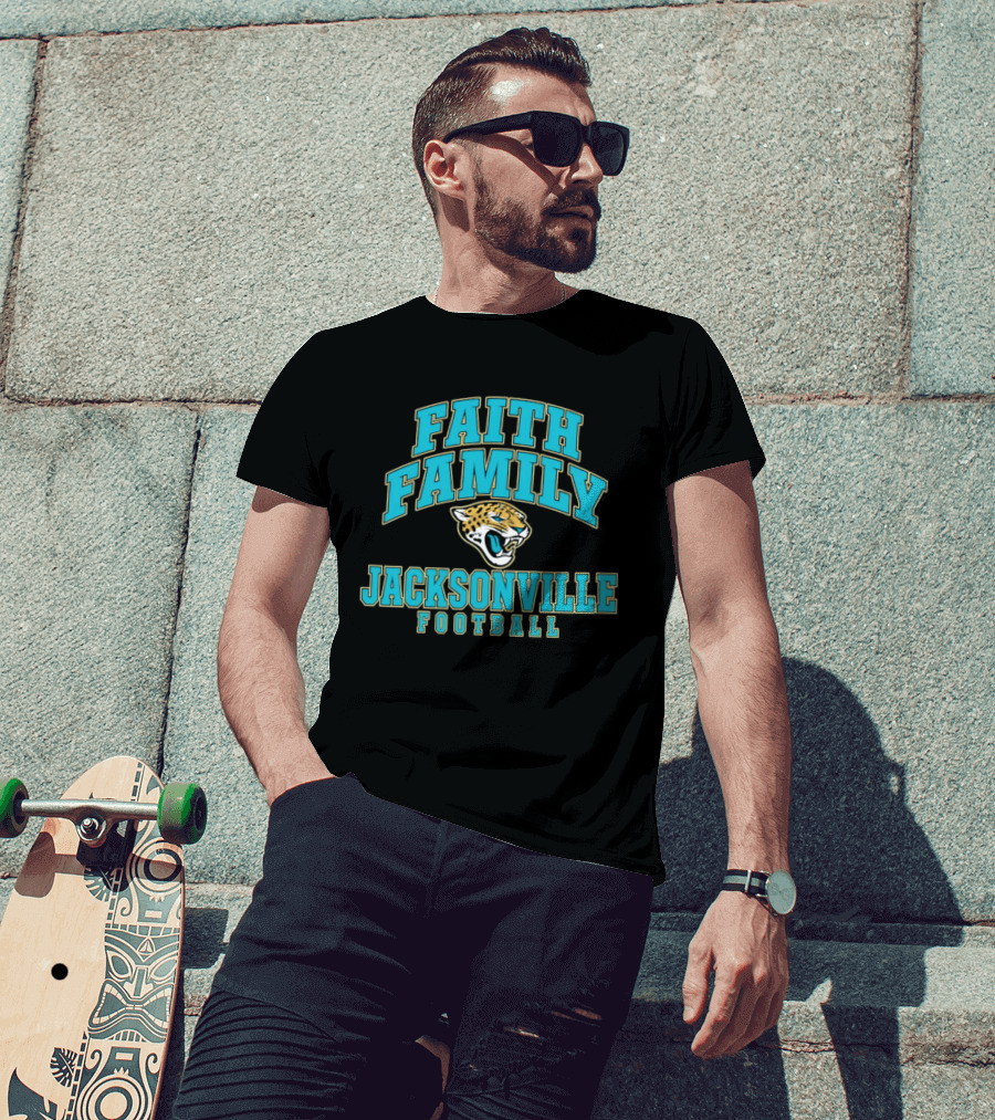 Faith Family Jacksonville Football Snarling Head Profile T-Shirt