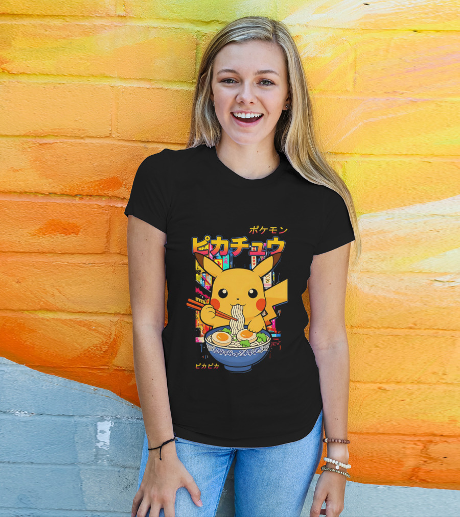 Pika Ramen Pikachu Pokémon Noodles Japan T-Shirt