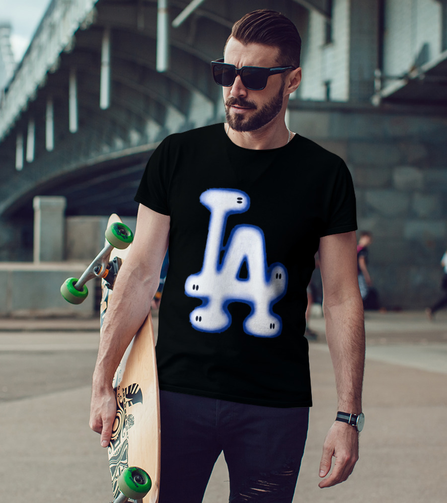LA Dodgers Blue Ghost Airbrush T-Shirt