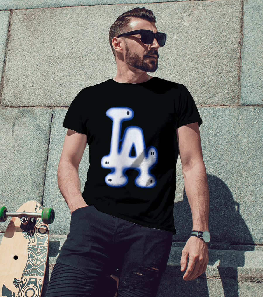 LA Dodgers Blue Ghost Airbrush T-Shirt