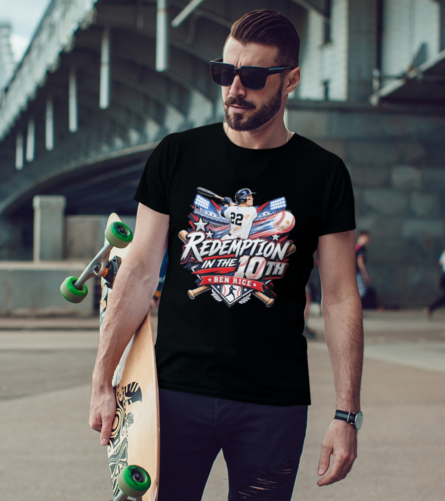 Redemption In The 10th Ben Rice Baseball Number 22 T-Shirt