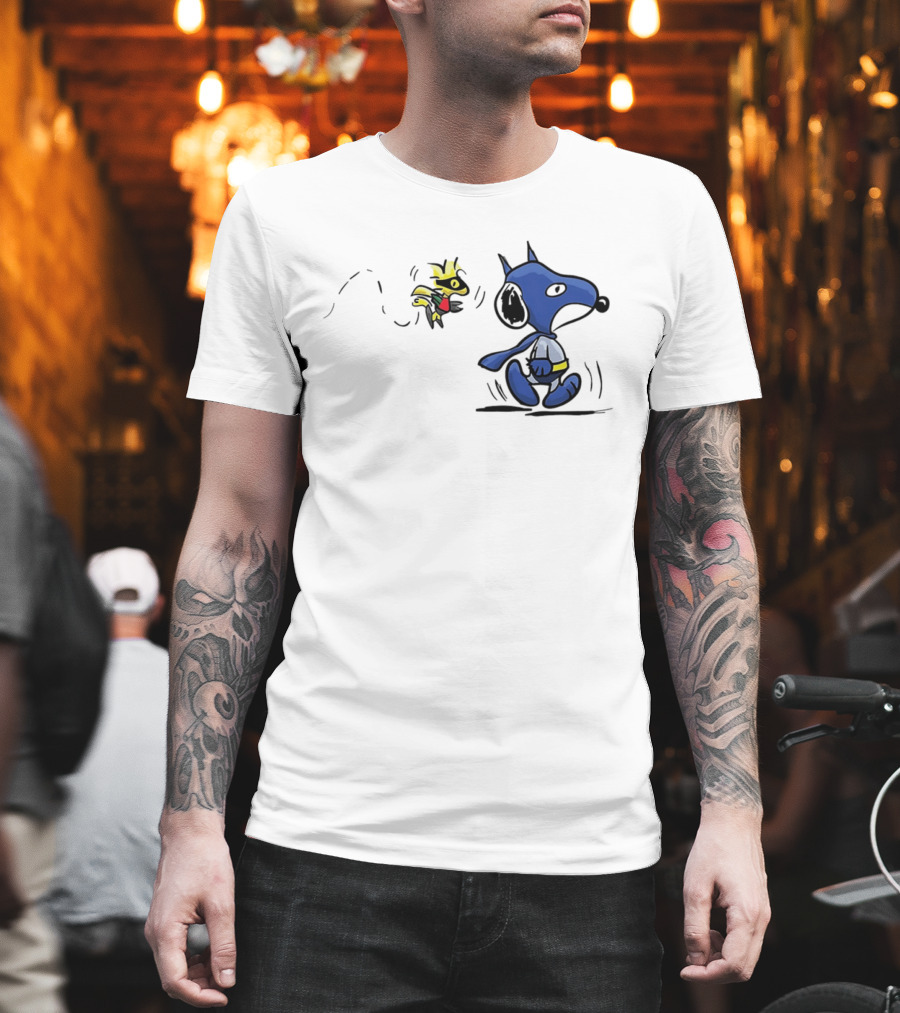 Batman Snoopy And Robin Woodstock DC Peanuts T-Shirt