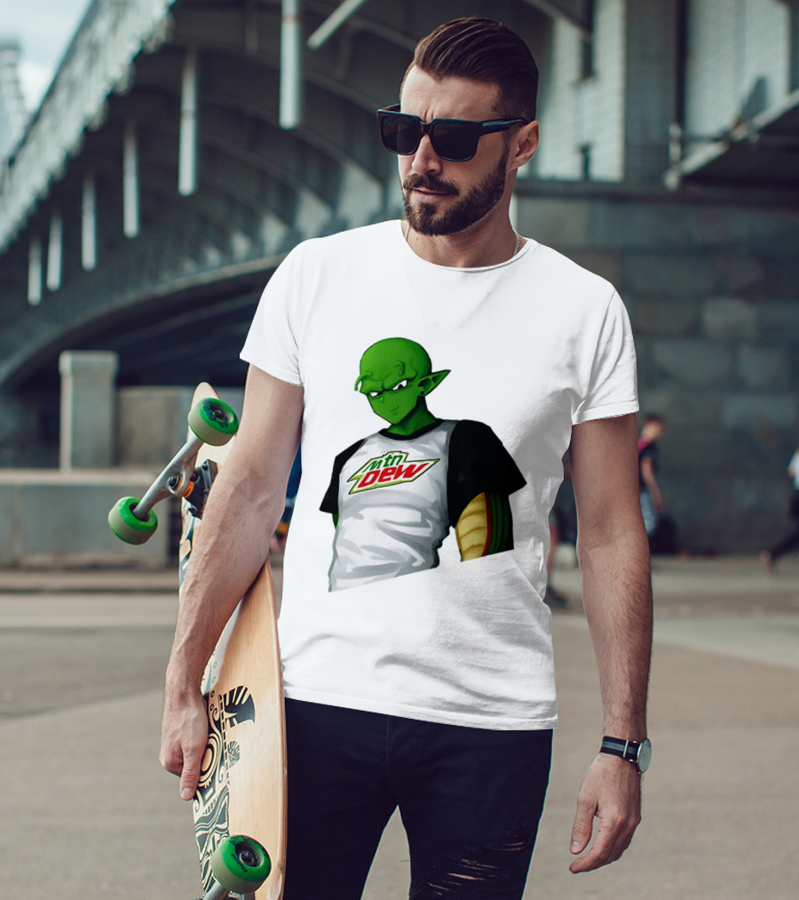 Piccolo Dragon Ball Z Character In Mtn Dew T-Shirt