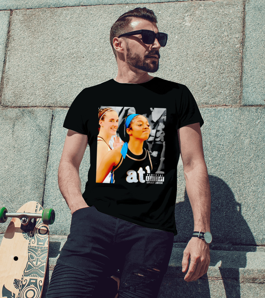 Caitlin Clark Angel Reese Memorable Moment Parental Advisory Explicit Content T-Shirt