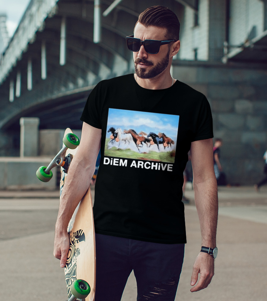 Diem Archive Running Horses Iconic Bet On A Horse T-Shirt