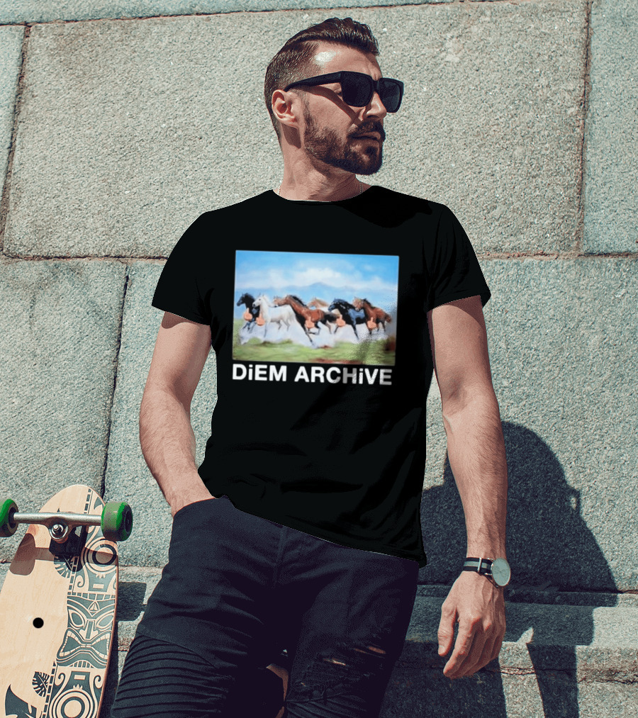 Diem Archive Running Horses Iconic Bet On A Horse T-Shirt