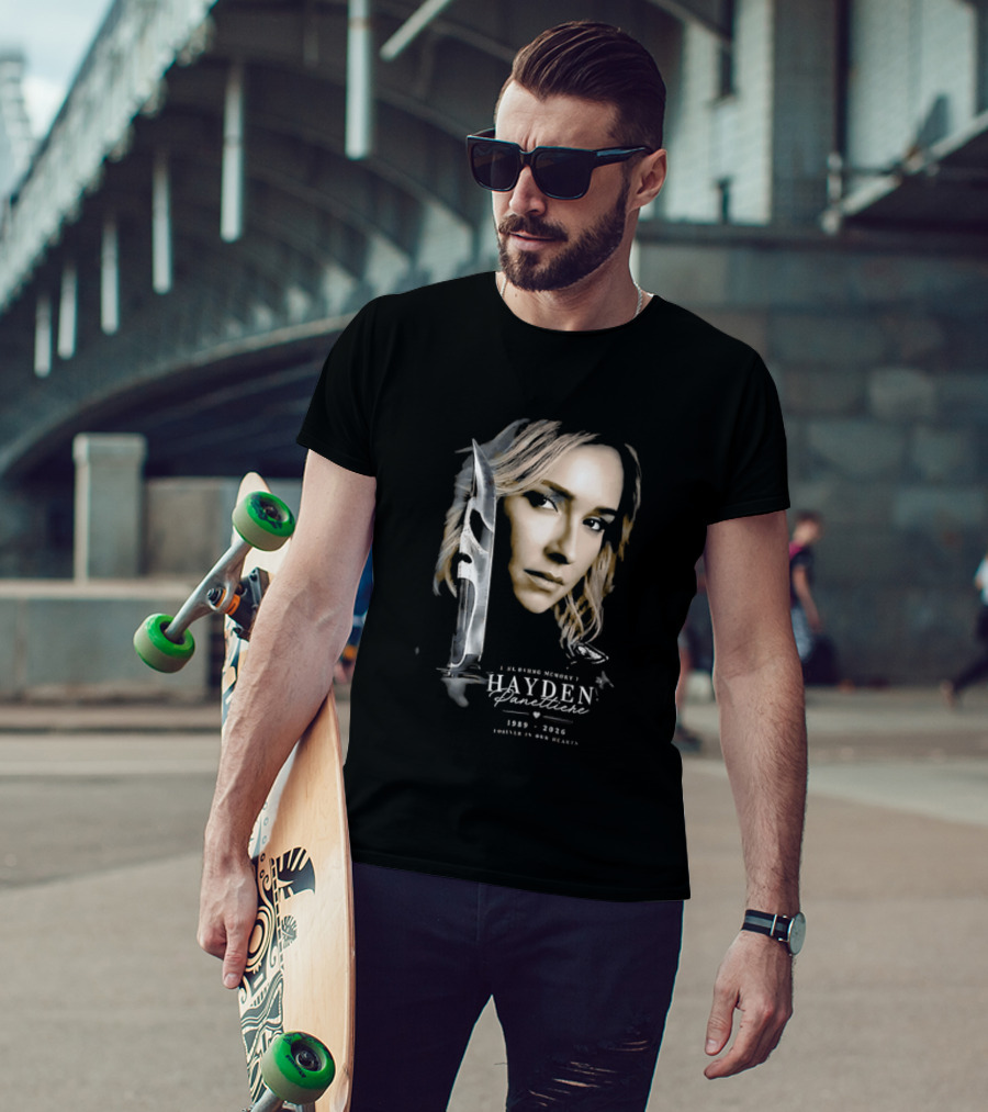 In Loving Memory Hayden Panettiere Forever In Our Hearts 1989 2026 Woman Knife Ghostface T-Shirt