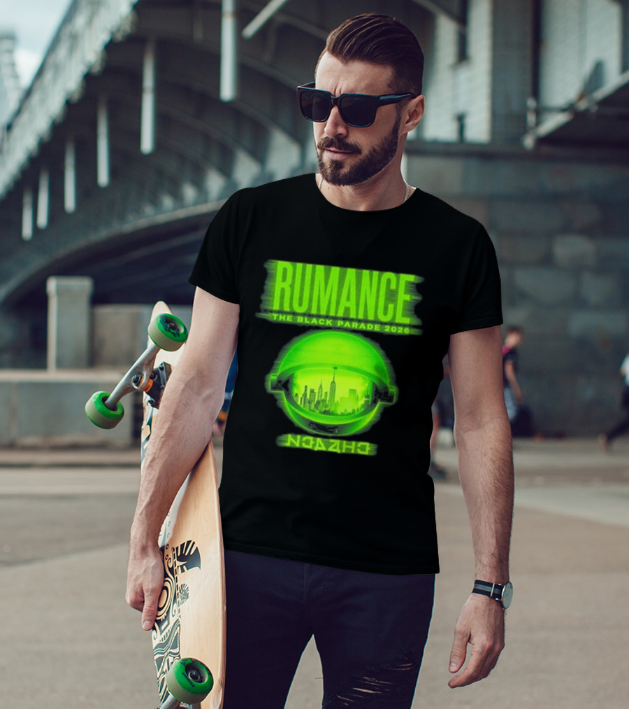 RUMANCE The Black Parade 2026 Neon Cityscape T-Shirt