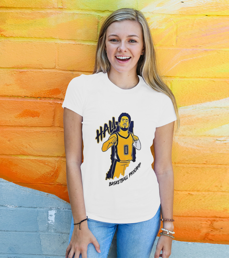 Indiana Pacers Haliburton Hall 0 Basketball Procamp T-Shirt