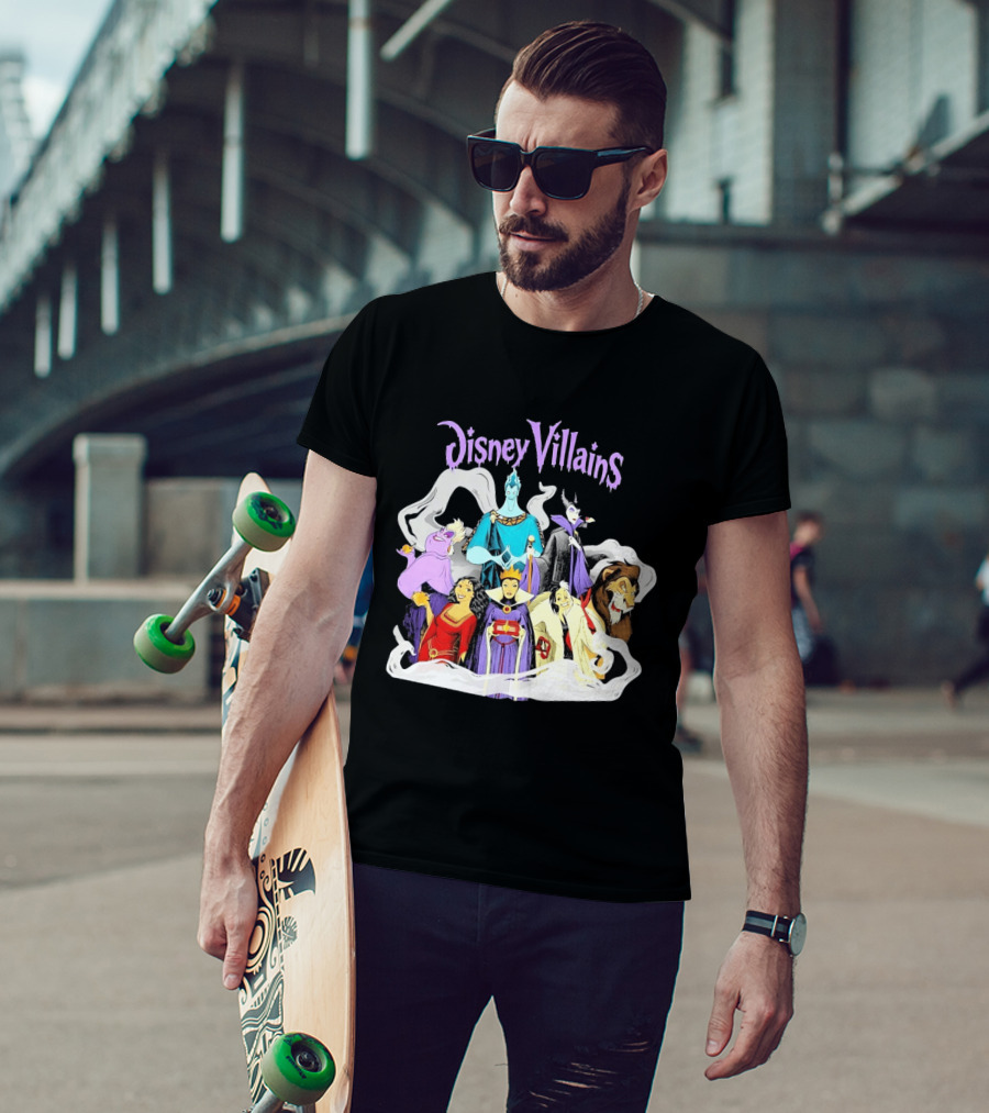 Disney Villains Halloween Squad Maleficent Hades Ursula Scar Evil Queen Cruella De Vil T-Shirt