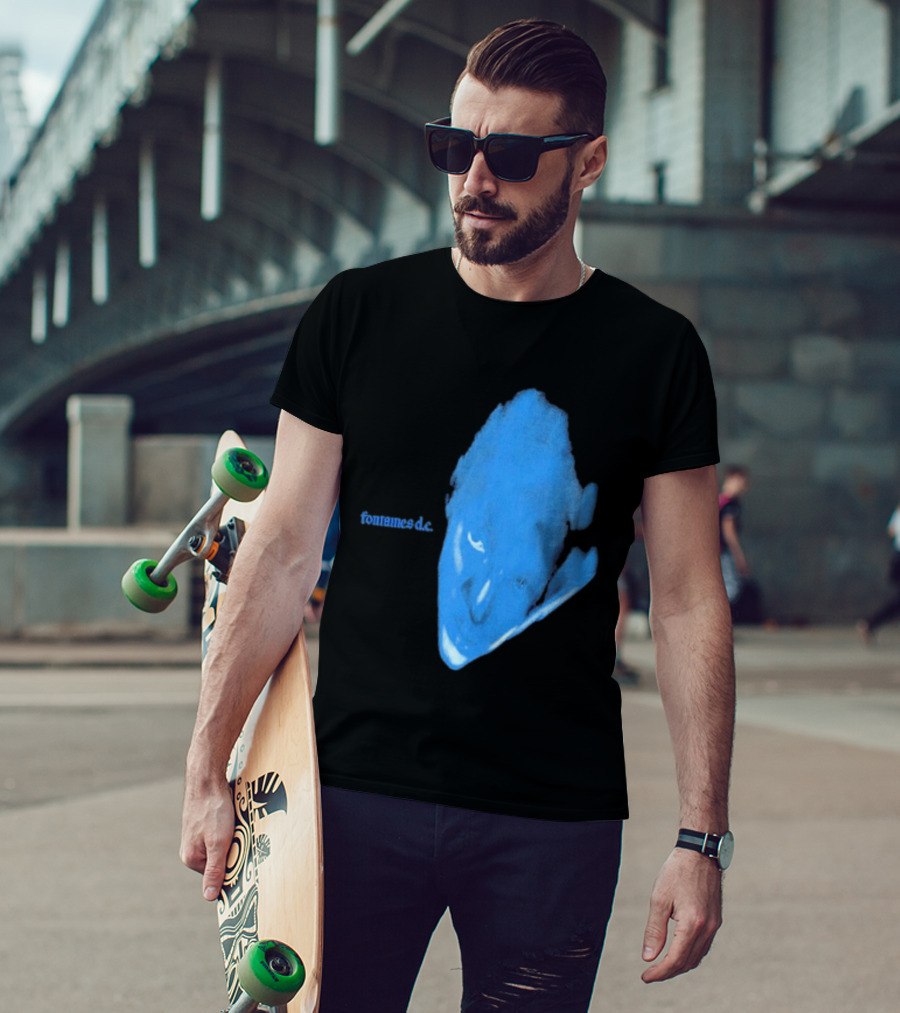 Fontaines D.C. Dopamine Chamber Blue Cover Black T-Shirt