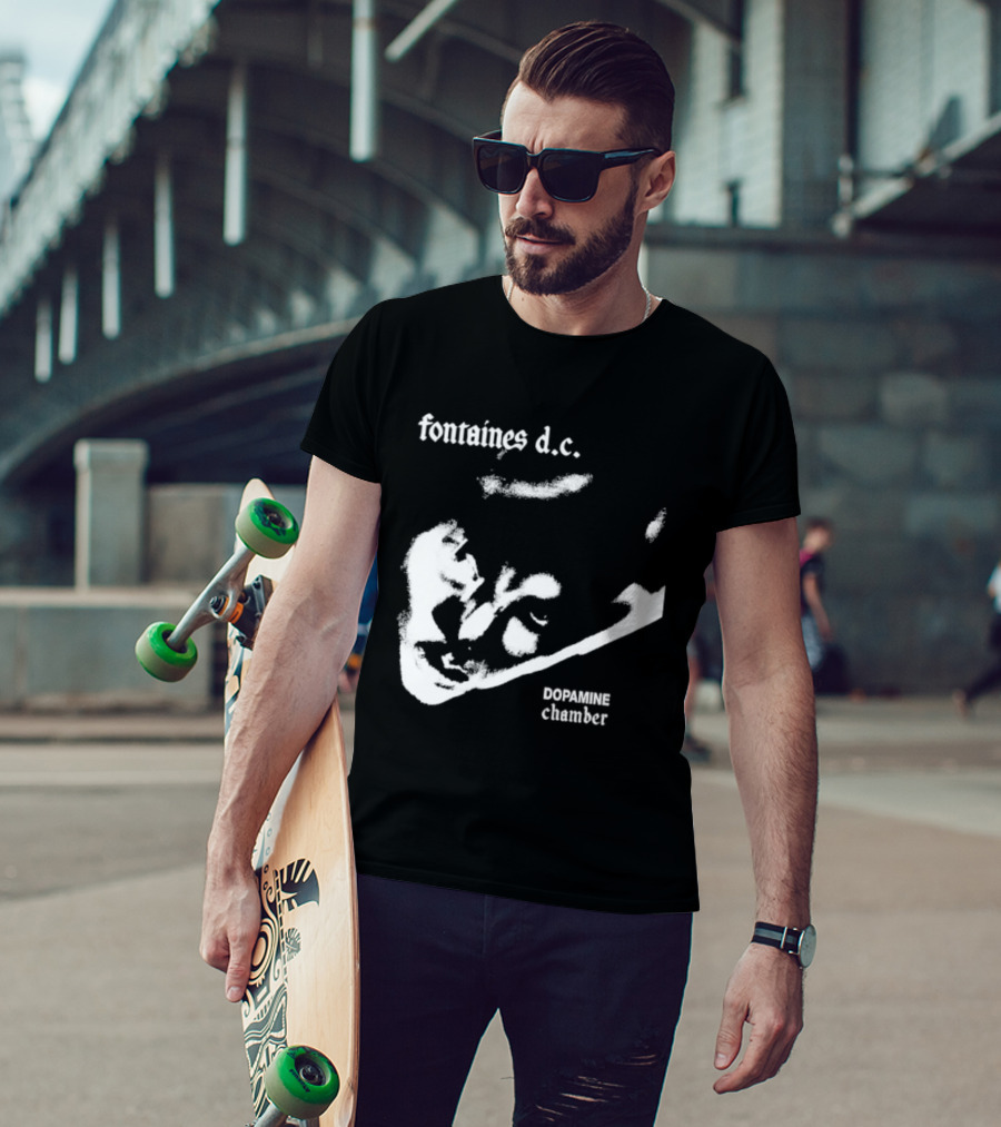 Fontaines D.C. Dopamine Chamber Black And White T-Shirt