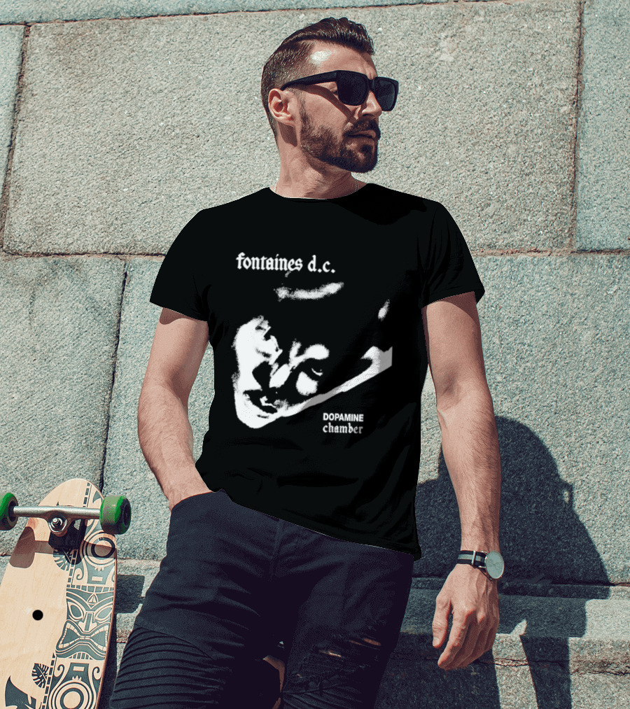 Fontaines D.C. Dopamine Chamber Black And White T-Shirt