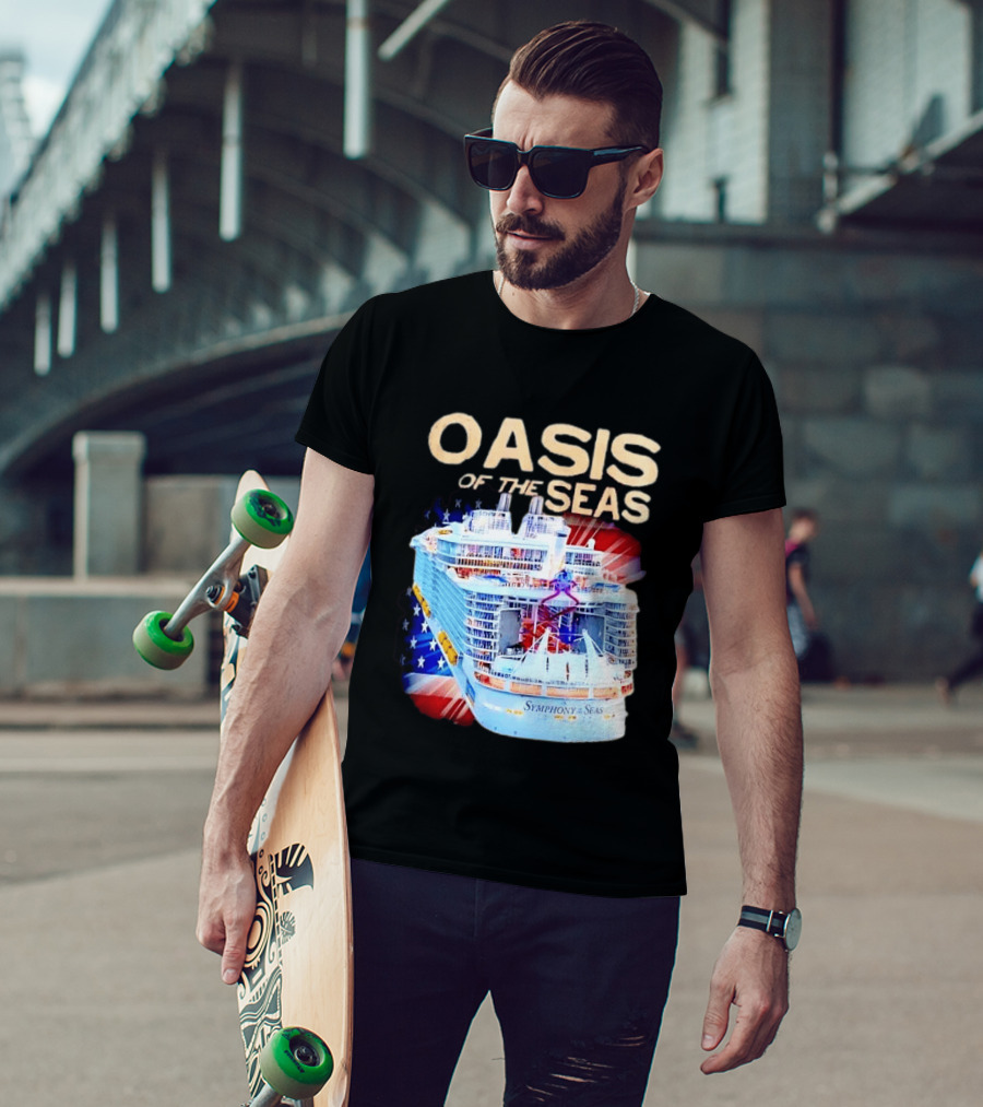 Oasis Of The Seas Symphony Cruise Ship American Flag T-Shirt