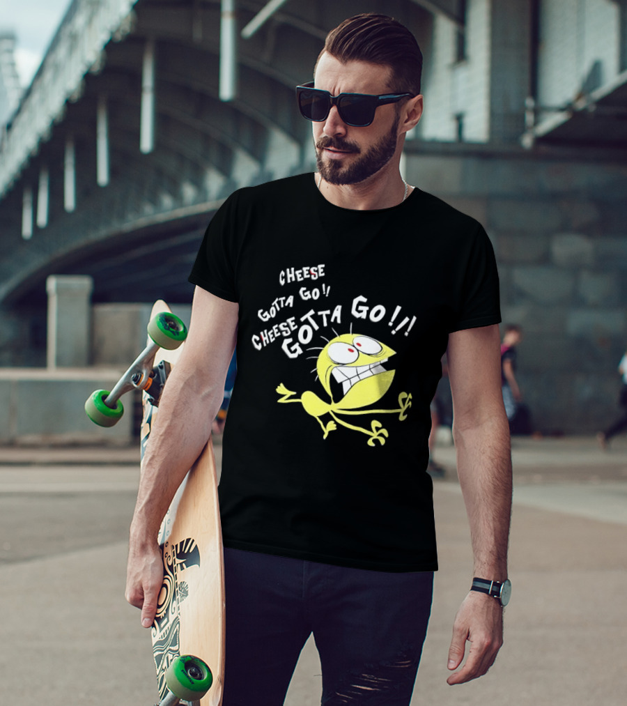 Cheese Gotta Go!! Yellow Cartoon Imaginary Friend T-Shirt