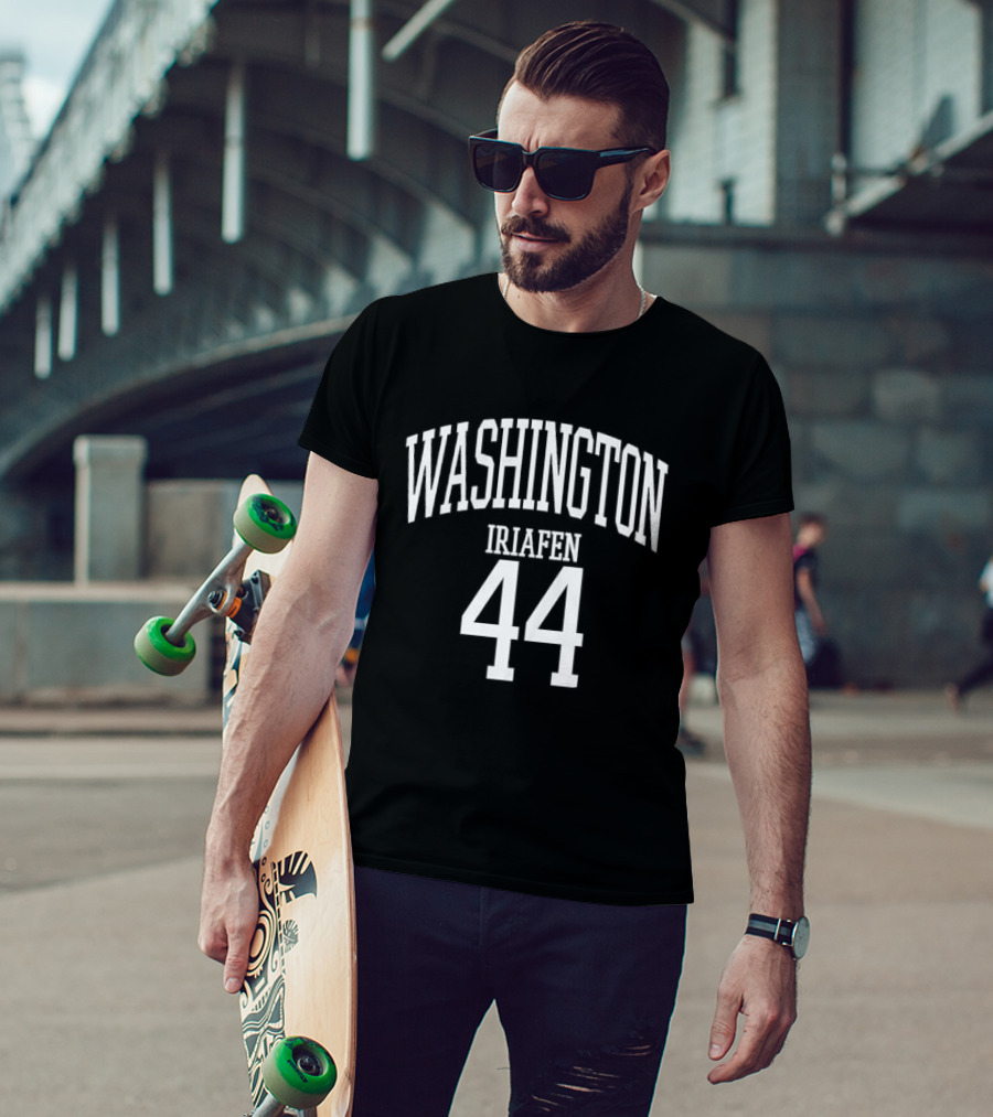 Washington Iriafen 44 White Arched Nameplate Jersey T-Shirt