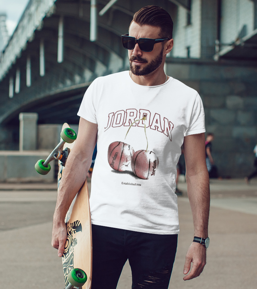 Jordan Established 1984 Basketball Cherries T-Shirt