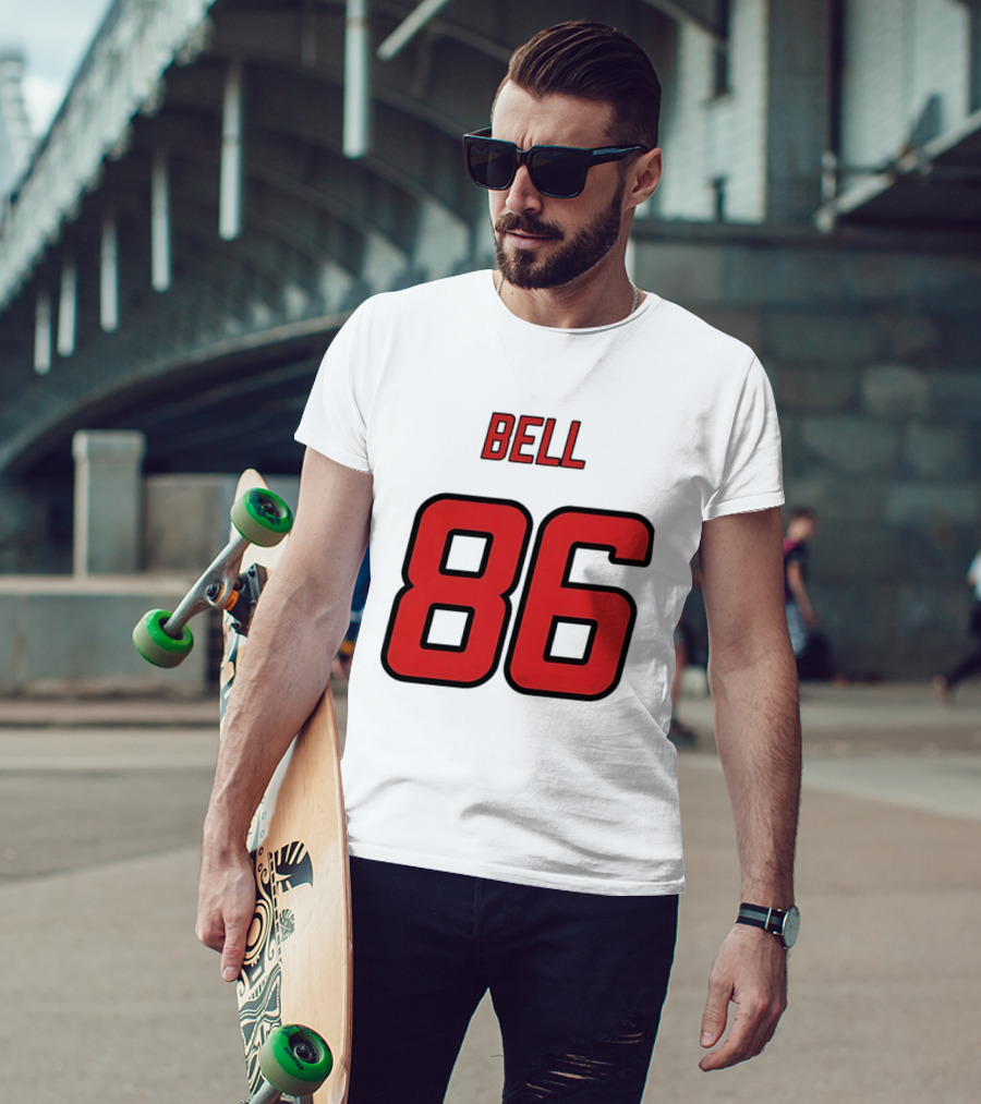 Bell 86 Red Jersey Number Sports T-Shirt